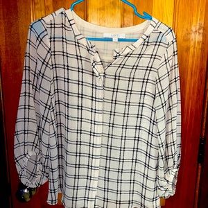 Loft 3/4 sleeve button up blouse.